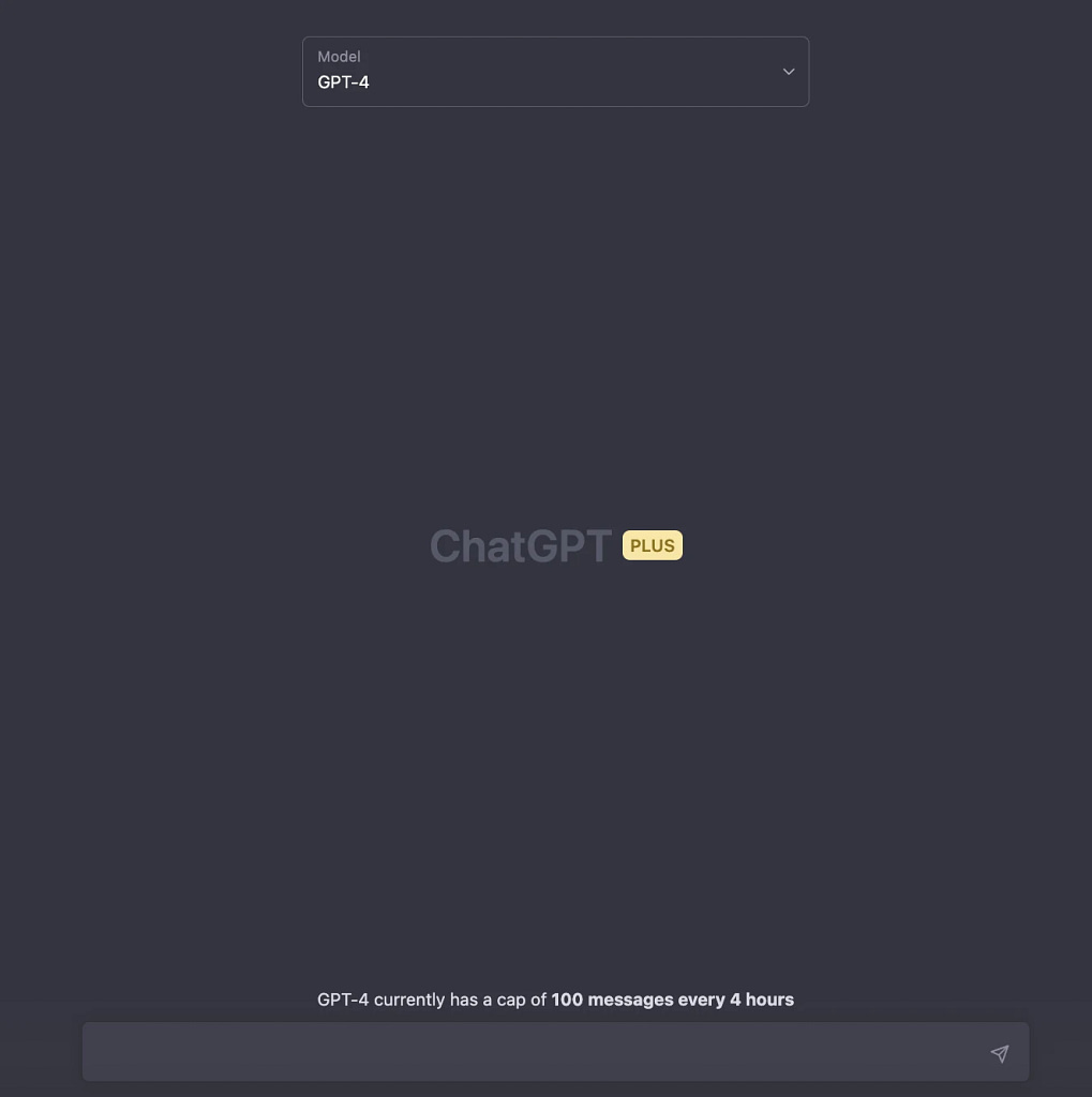 GPT-4 On ChatGPT Plus
