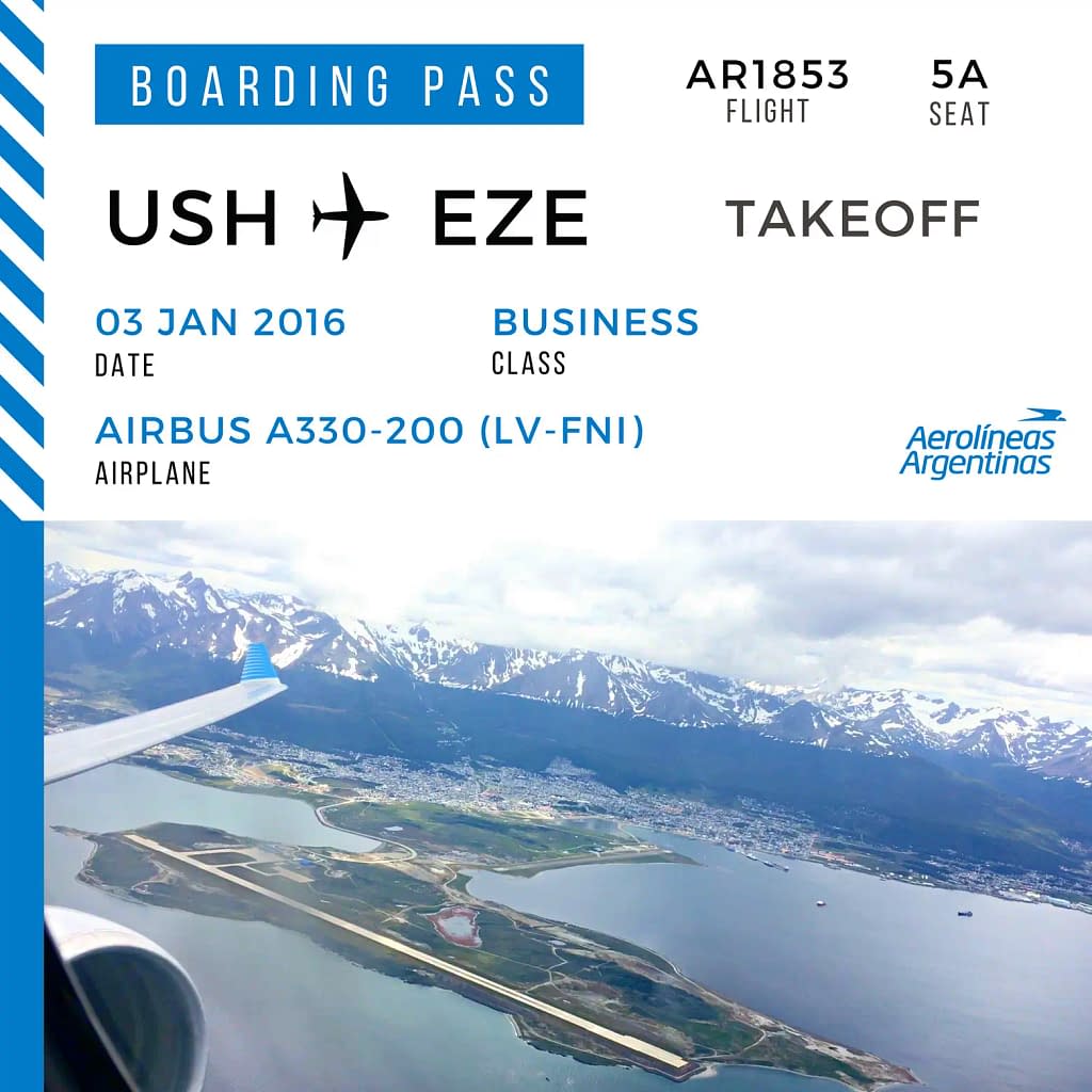 AirLapse Aviation NFT: USH to EZE Takeoff