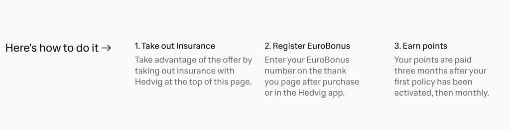 Earn extra EuroBonus points with Hedvig insurances.