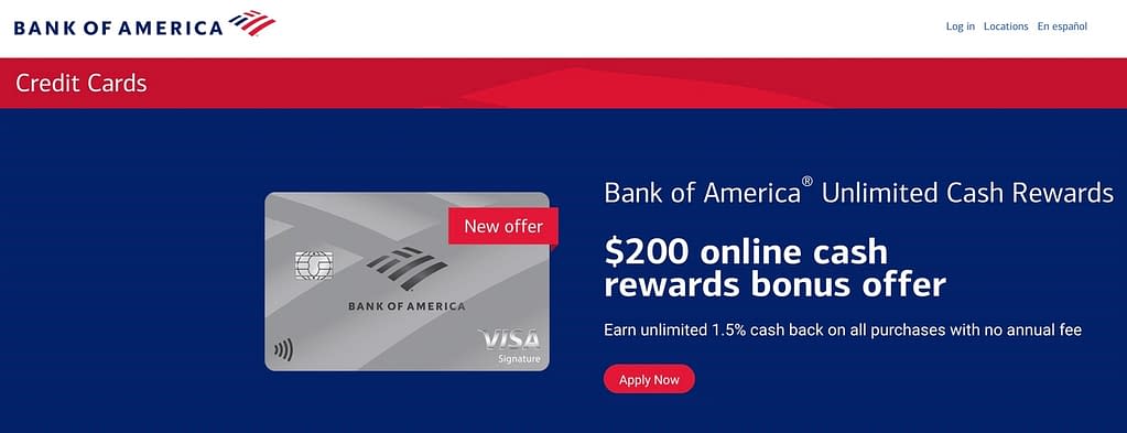 Bank of America Credit Card Offers