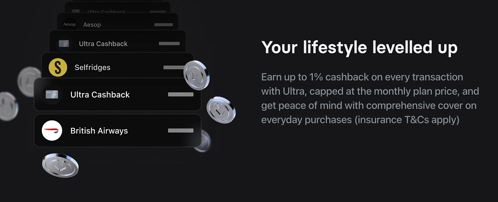 Cashback up to 1% with Revolut Ultra