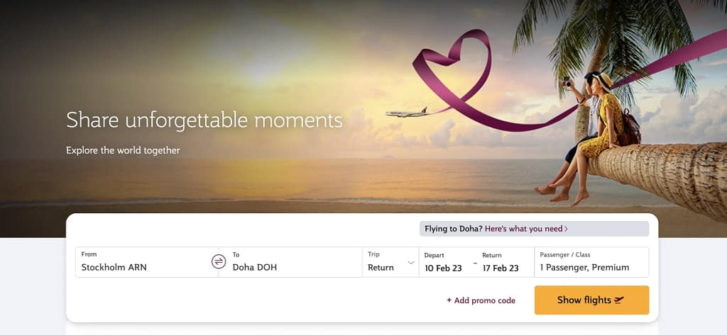 Qatar Airways Valentines Day Deals 2023: Up to 25% Off