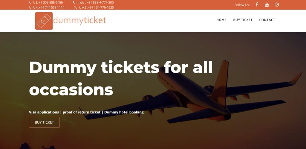 DummyTicket Home - One of the best dummy ticket generators in 2023