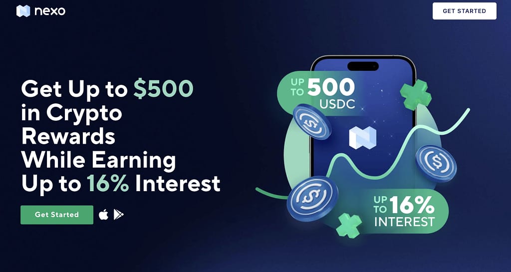 Get up to 500 USDC with Nexo when you create a fixed term investment before December 31st.