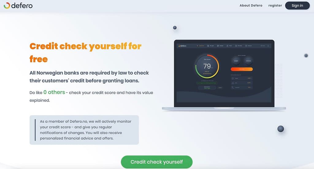 How to check your Credit Score in Norway for FREE in 2023 with Defero (Defero.no)