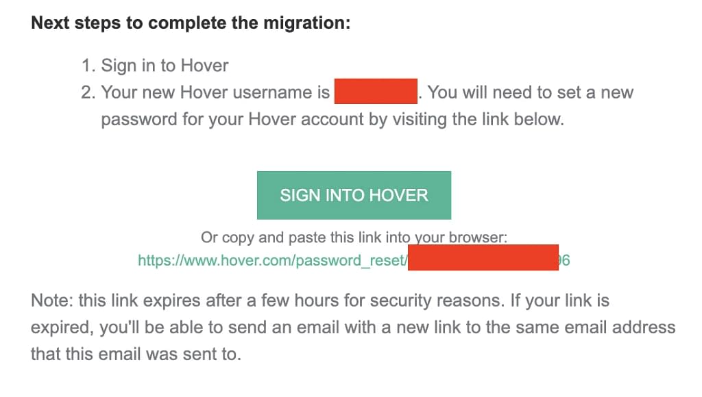 Realnames.com moved to Hover