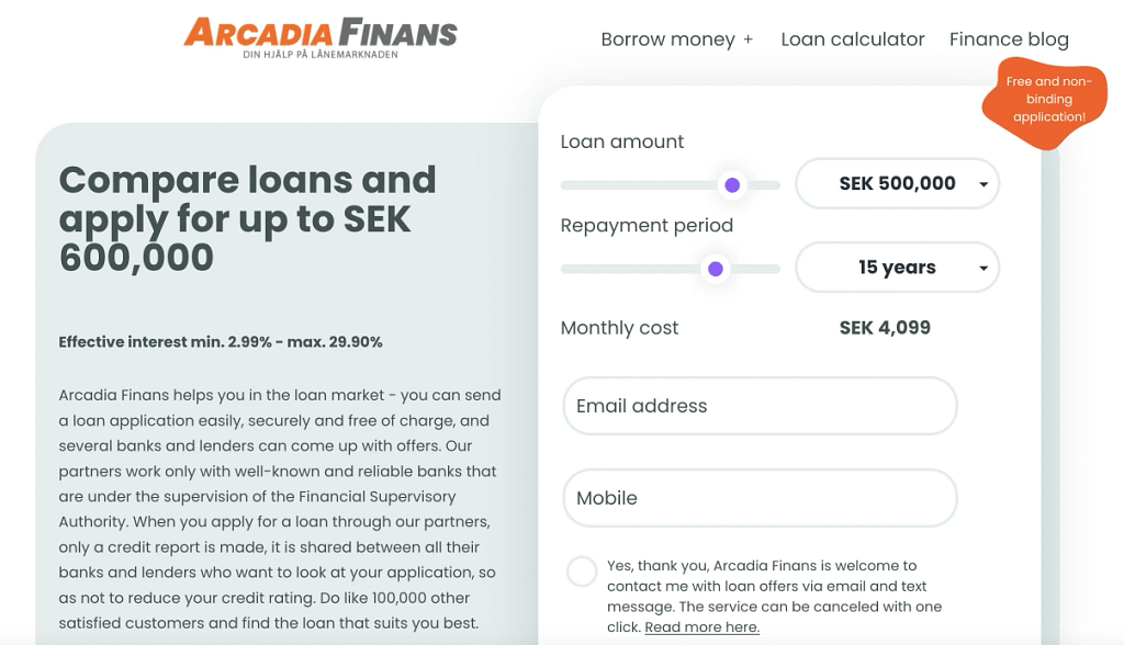 Arcadia Finans Loans (2023)