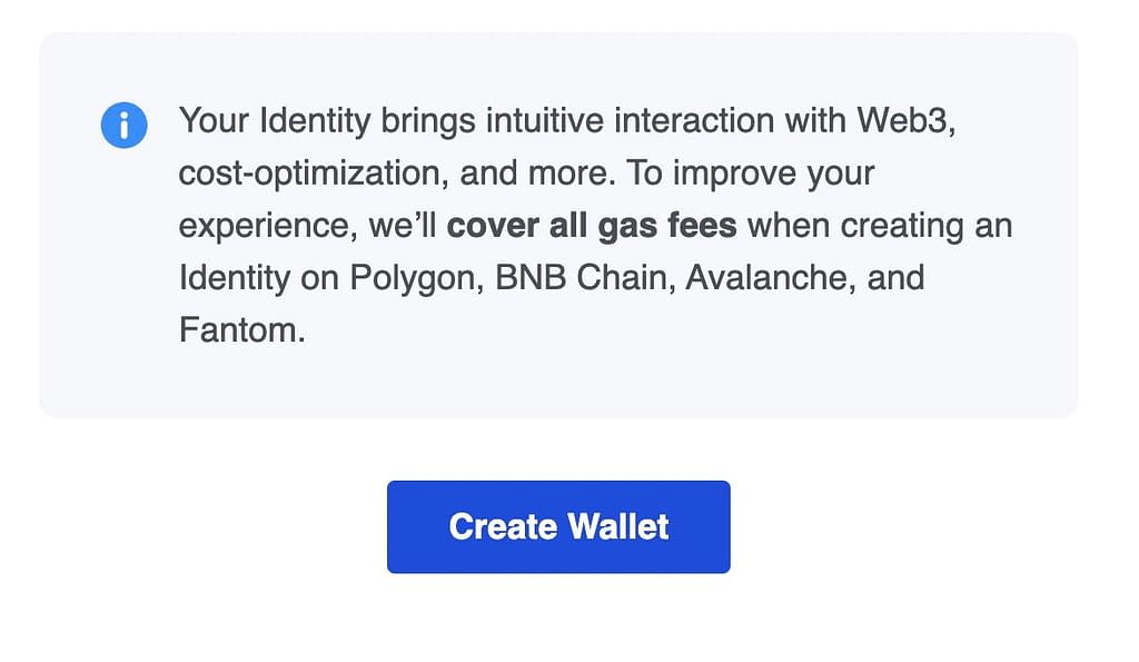 Nexo Wallet 2023: Nexo covers all GAS fees to activate identities on Polygon, BNB Chain, Avalanche and Phantom Opera