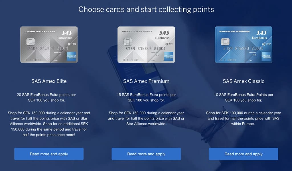 SAS Amex Card Comparison (2023)