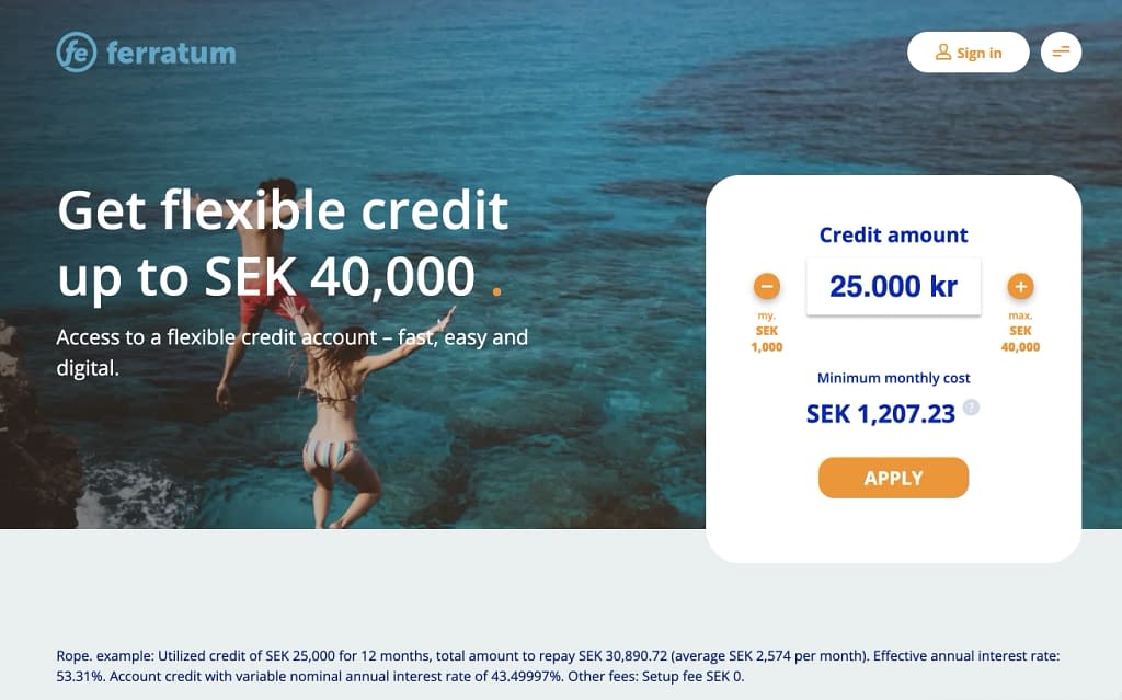 Ferratum Website (2023). Unsecured loans without a credit check.