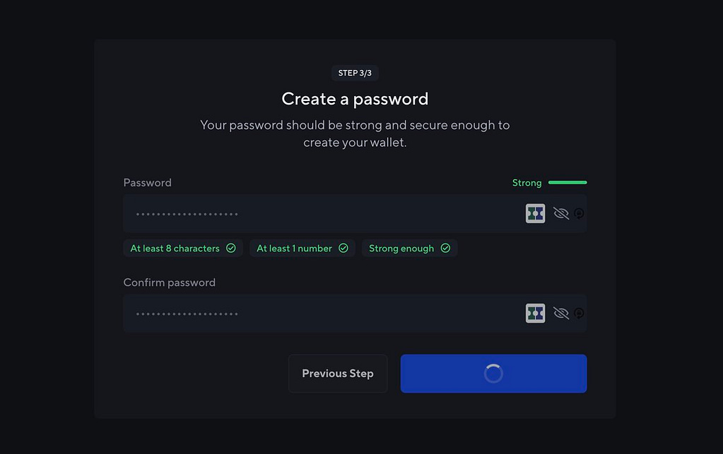 How To Create a New Nexo Wallet (create password)