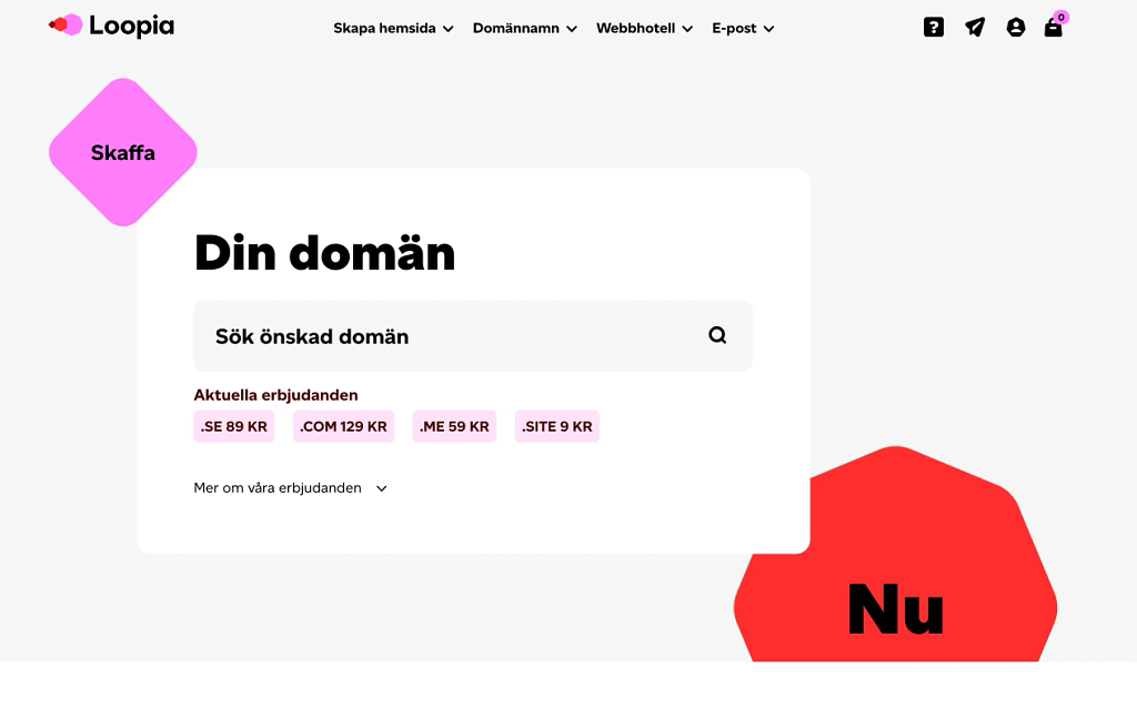 Loopia: Register .se domain in 2023