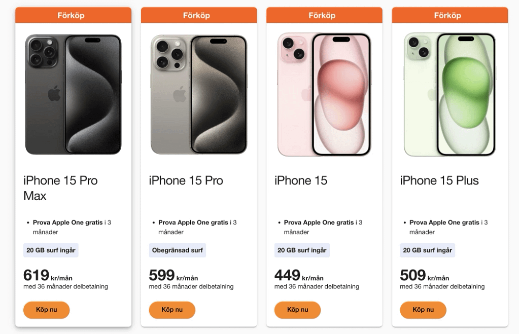 Tre iPhone 15 Deals (2023)
