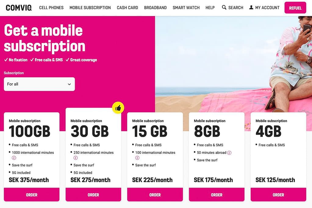 Comviq (Best 5G Operators in Sweden 2023) - Bäst 5G Nät i Sverige