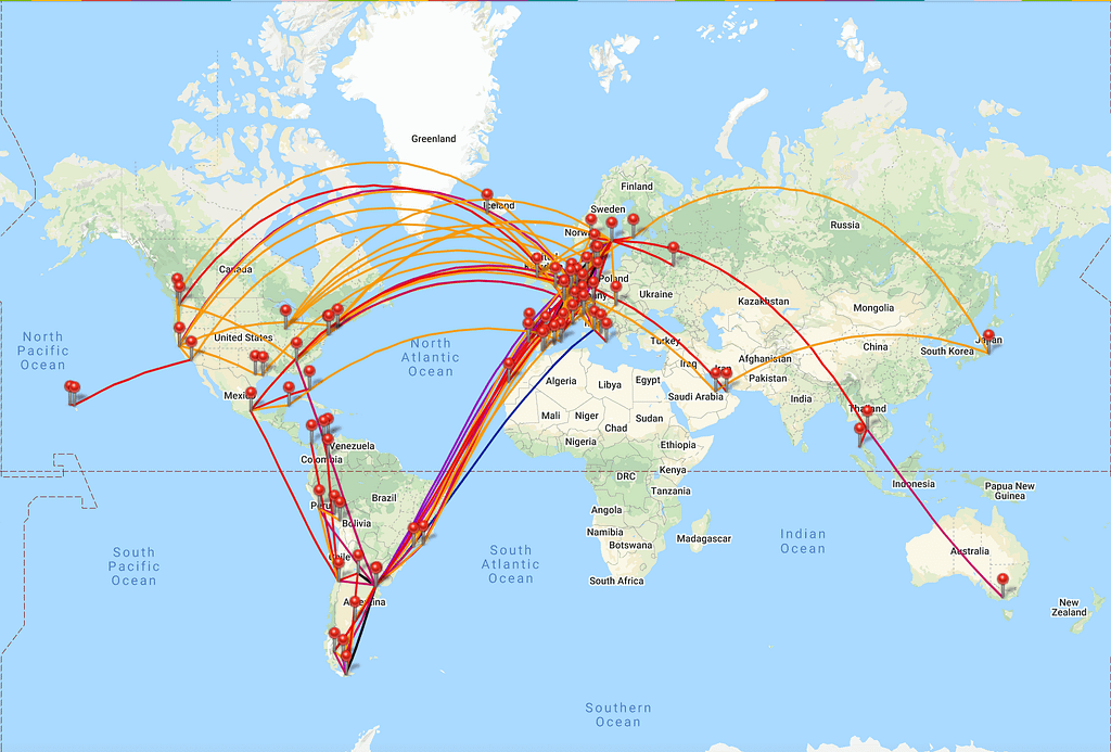 Aviation NFTs by AirLapse all destinations