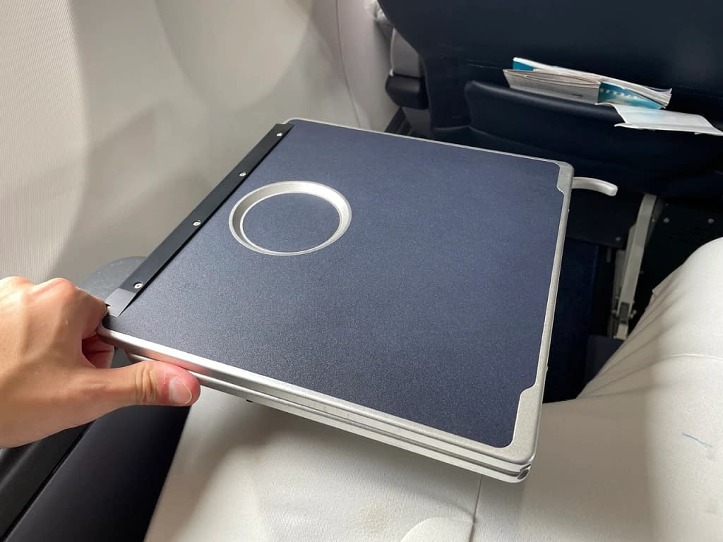 Copa 737-800 Business Class in 2023: Tray table