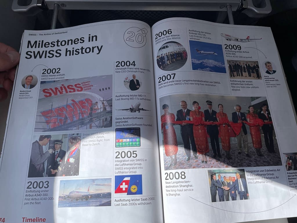 SWISS 20 years anniversary in-flight Magazine Special Edition 3