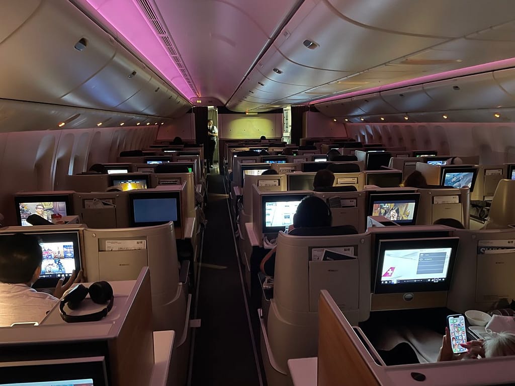 Swiss 777-300ER Business Class Cabin (2023)