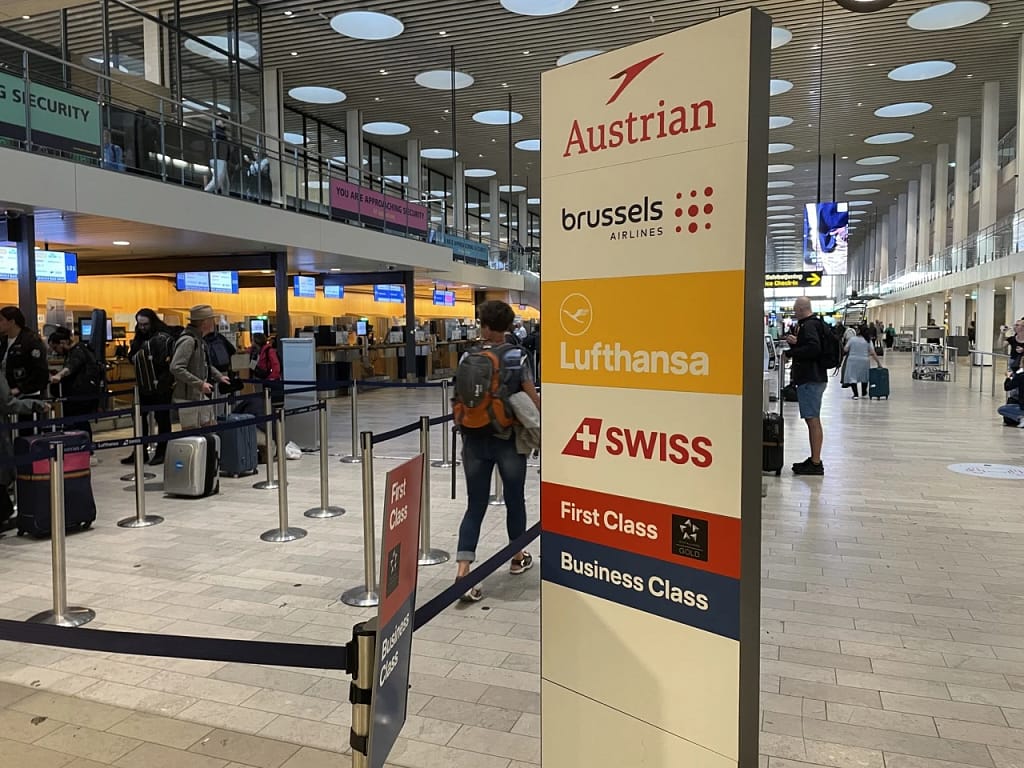 Swiss Check in at Kastrup, Denmark (CPH)