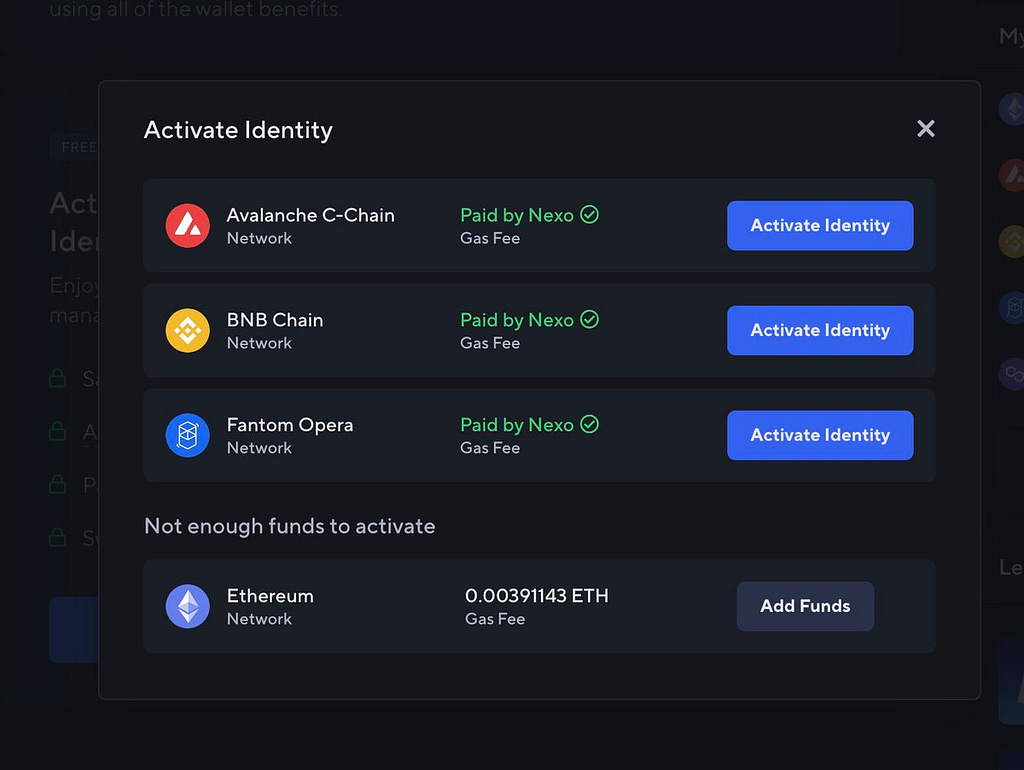 How To Create a New Nexo Wallet (activate identities)