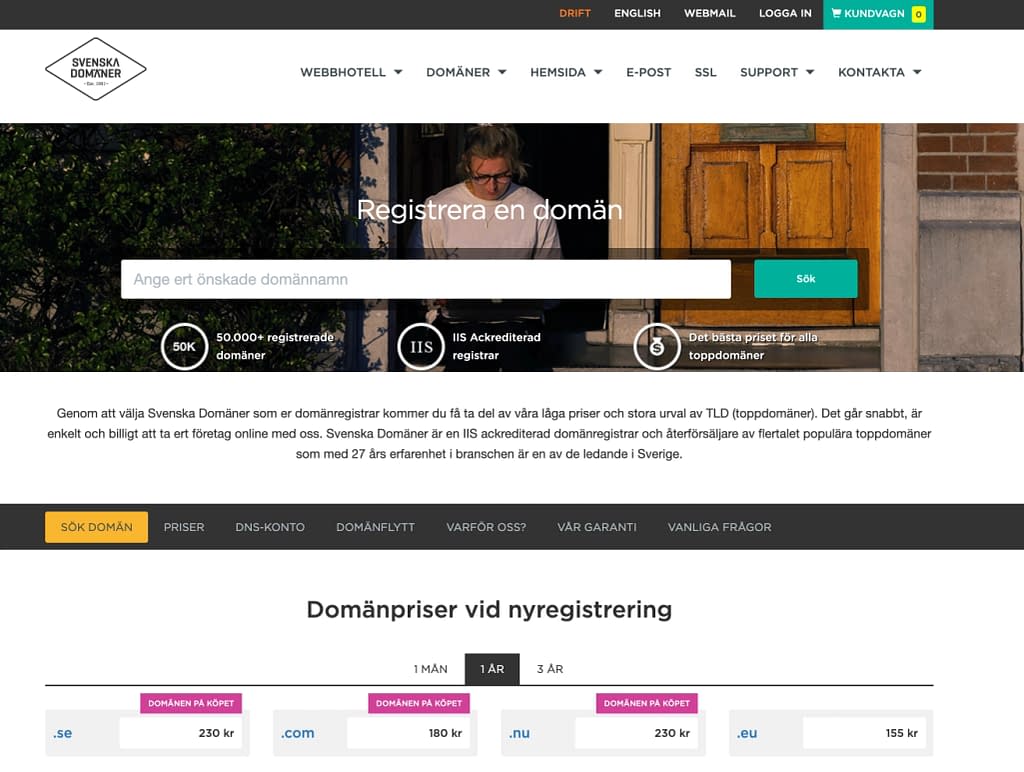 Svenska Domäner: Register .se domain in 2023