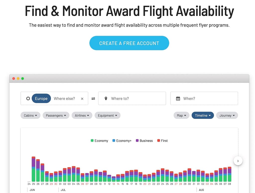 AwardFares - Find and Monitor Award Availability