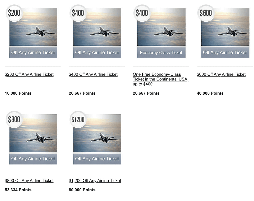 HSBC Rewards Airline Travel Programs (2020)