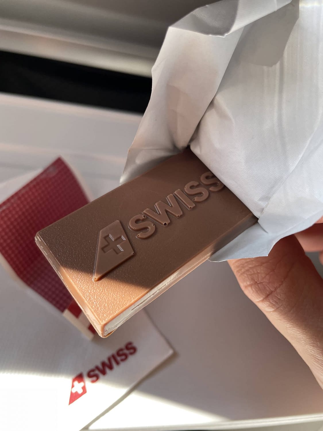 SWISS 20 years anniversary in-flight Chocolate