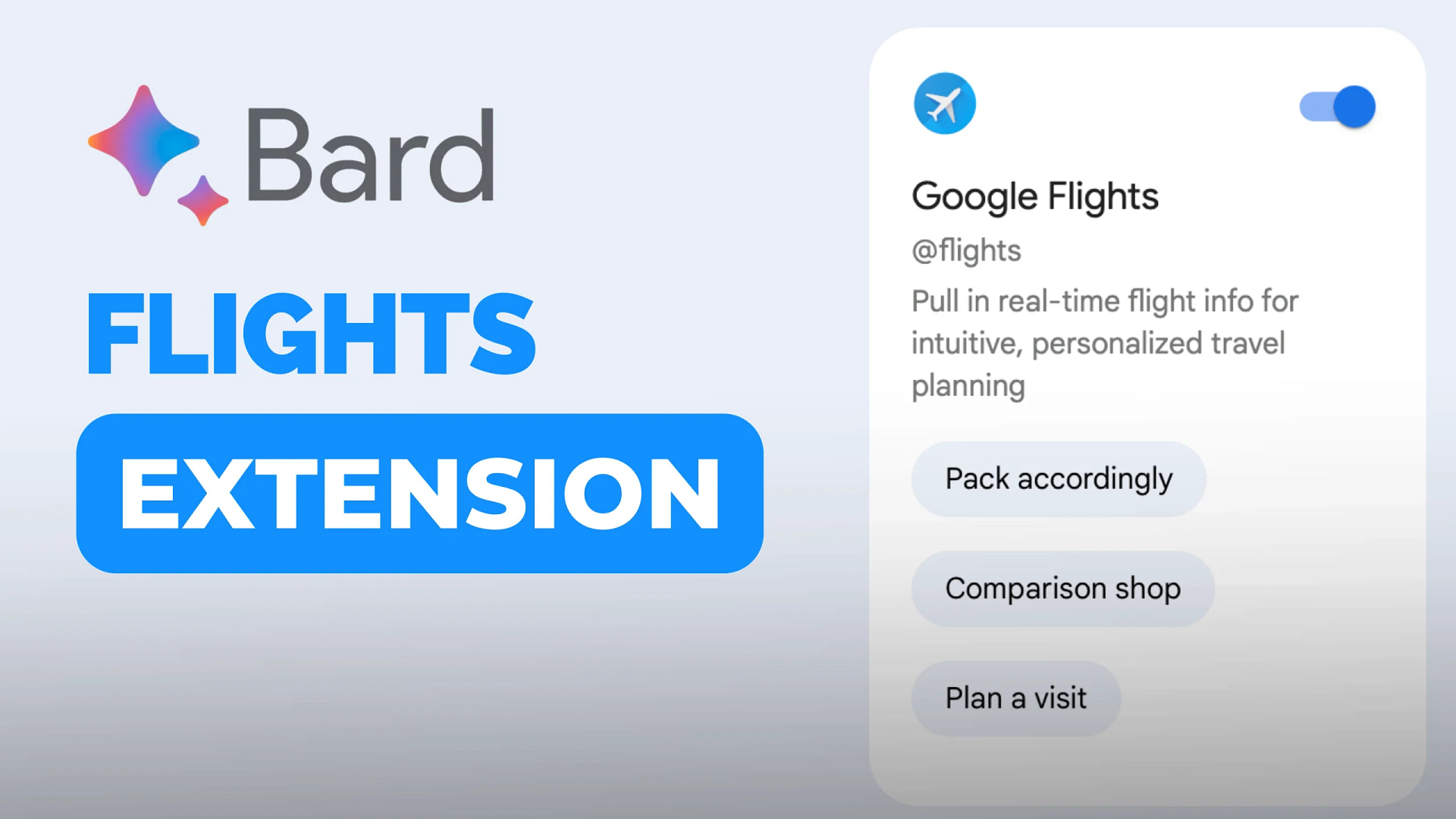 Google Flights extension for Google Bard (2023)