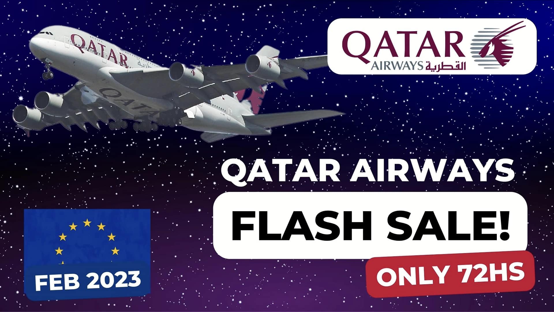 Qatar Airways FLASH SALE February 2023 (Only For 72h!) | AirLapse