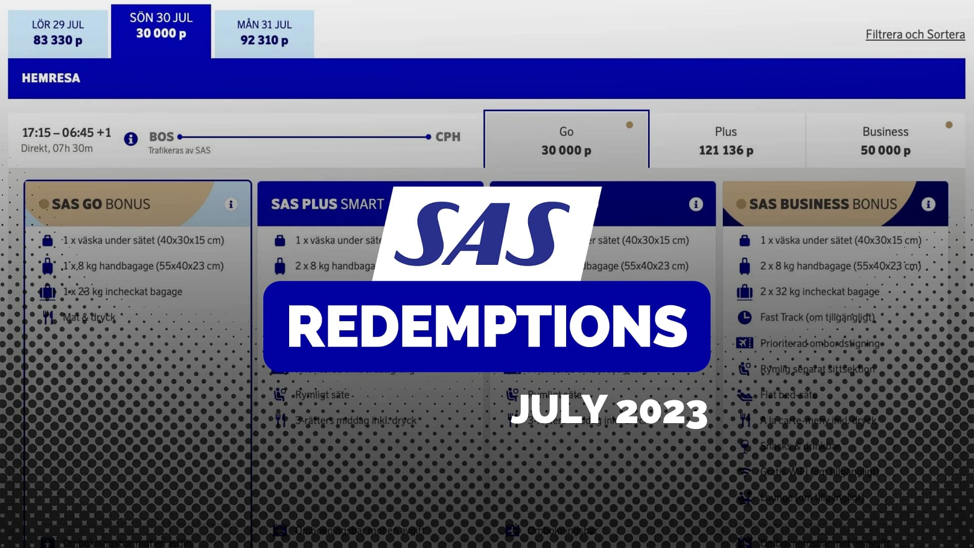 SAS EuroBonus Deals (July 2023)