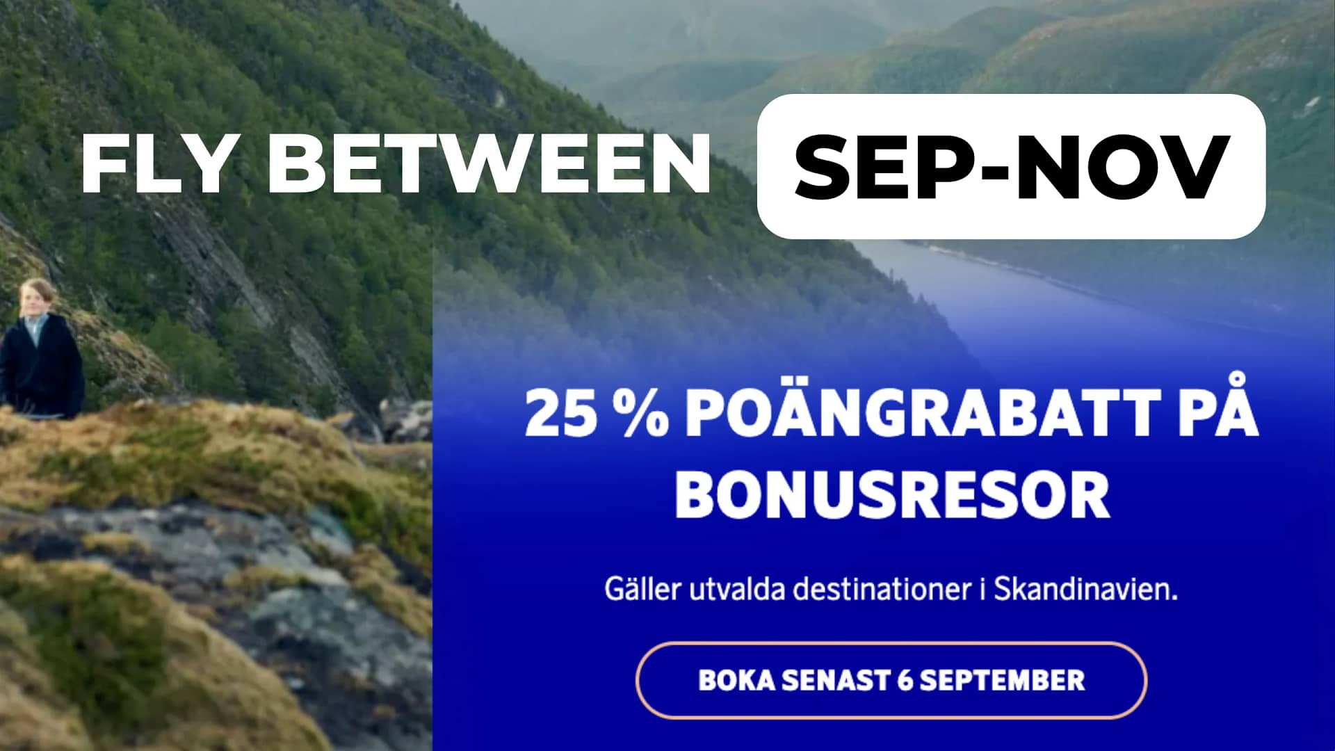 SAS EuroBonus Discount on Bonus Trips (September 2023)