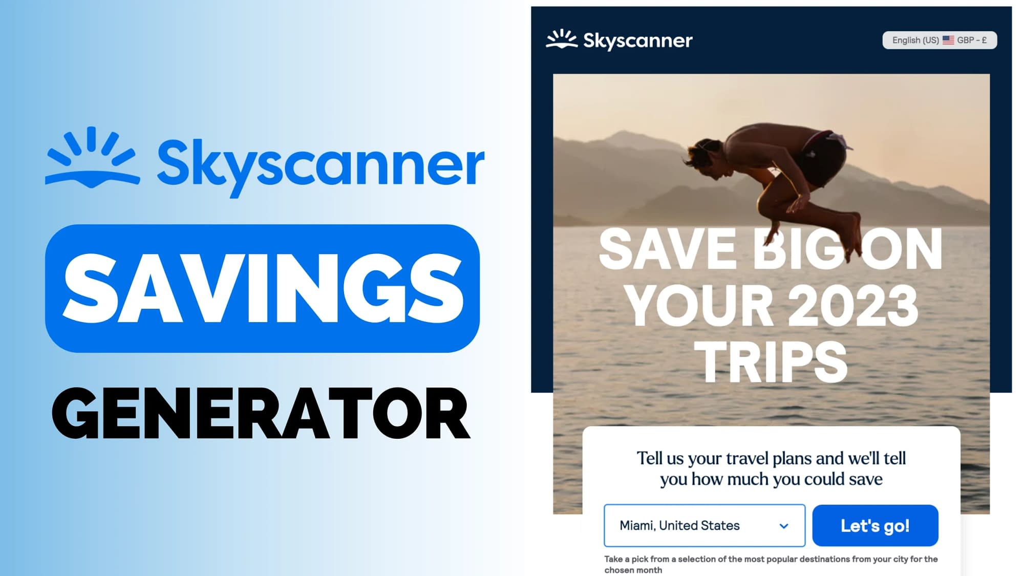 Skyscanner Savings Generator (2023)