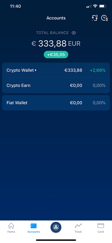 Crypto.com app my initial deposit