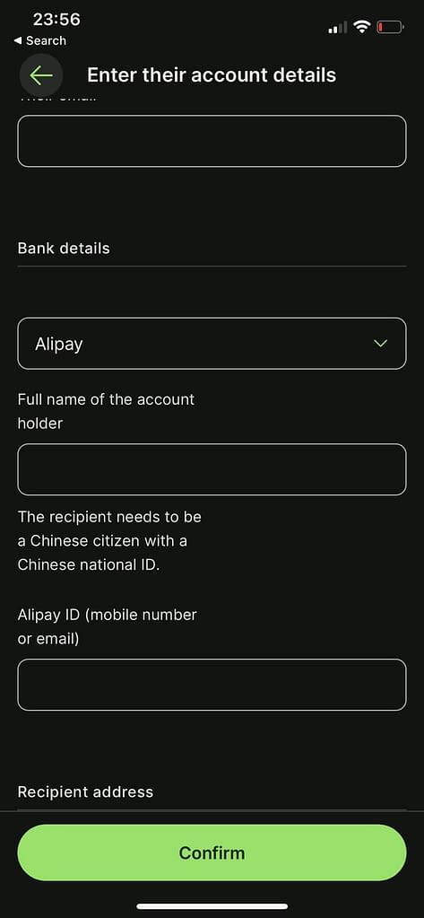 How to send money to China using Wise (5)