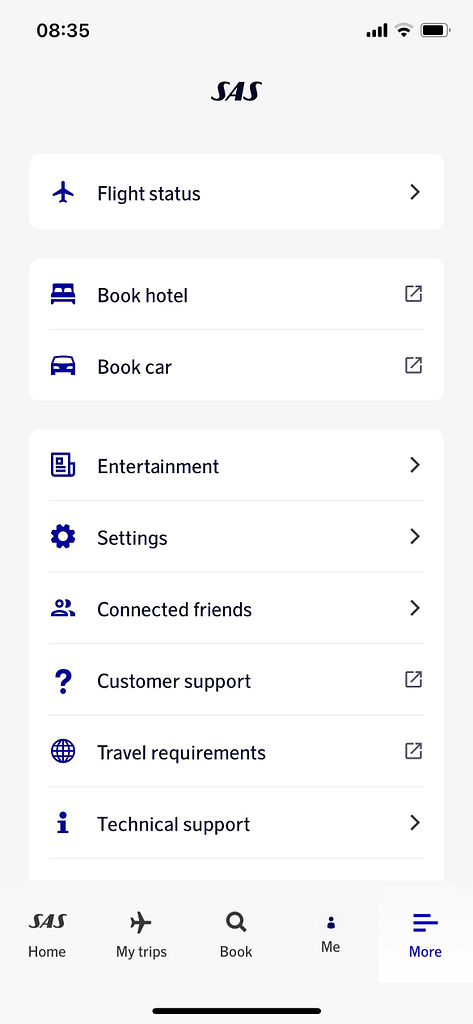 New SAS App for iPhone (2023) - Other services
