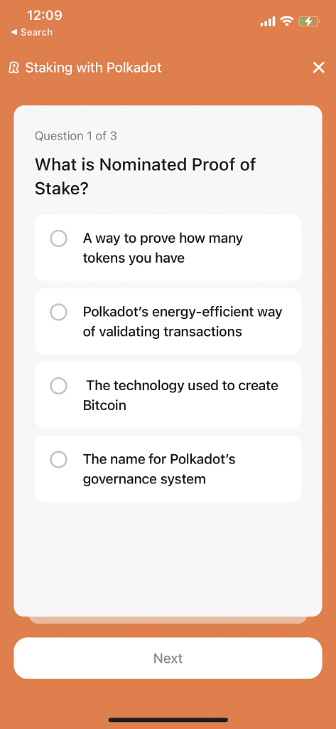 Revolut Polkadot Learn And Earn Course Lesson 1 Question