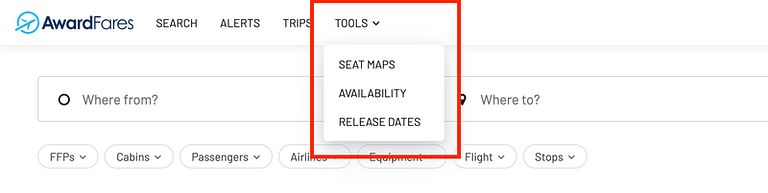 AwardFares new features: seat maps, released dates and more! (May 2022)