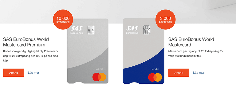 SAS EuroBonus Mastercard stops earning points for private transfers (from June 15)