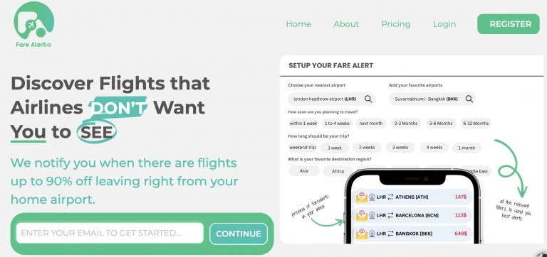 FareAlerts: Find Mistake Fares Powered by AI (2022)