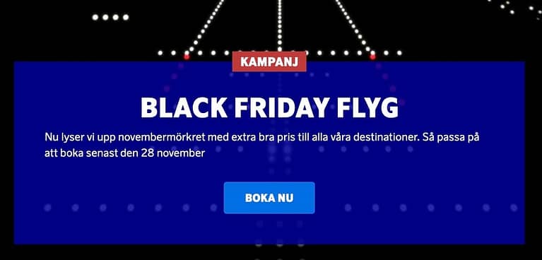 Scandinavian Airlines SAS Black Friday Sale 2022