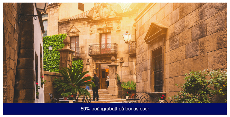 Book today! 50% EuroBonus point discount to several SAS destinations if you book by December 11