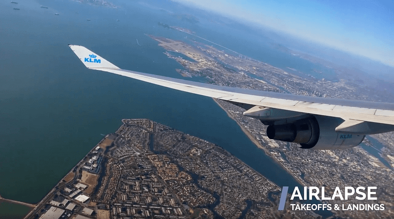 KLM 747-400 Beautiful Takeoff from San Francisco