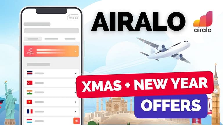 NEW Airalo Promo Code For XMAS And New Year’s: 20% Discount On Your New eSIMs