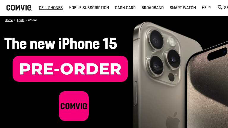 Preorder iPhone 15 With Comviq And Double Your Subscription (Until September 22)