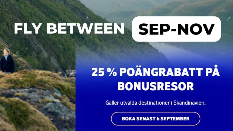 SAS Discount On Bonus Trips (BOOK Before September 6)