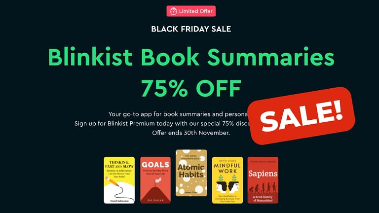 Blinkist Black Friday 2023 Sale: Get 75% OFF