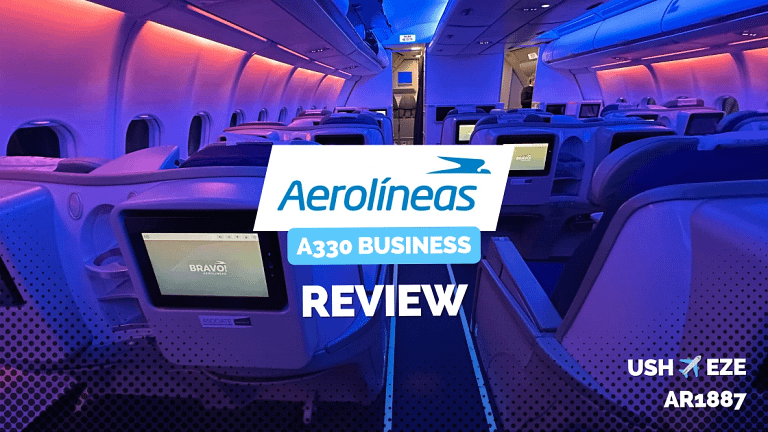 Night Flight From Ushuaia To Buenos Aires Ezeiza: Aerolíneas Argentinas A330 Business Class (2023)