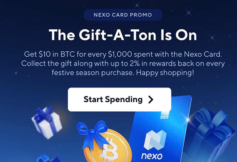 Nexo Card Gift-A-Ton PROMO (Get An Extra $10 For Every $1000)