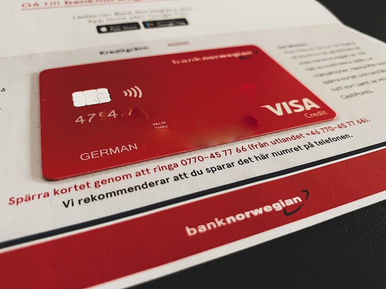 Bank Norwegian is cutting costs, new Visa cards are cheap!